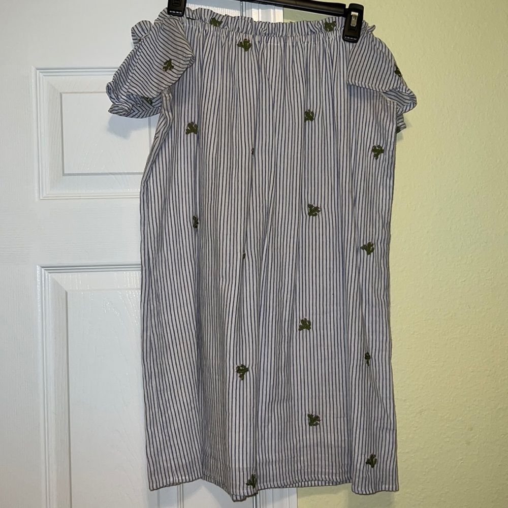 Off the shoulder cute cactus sundress